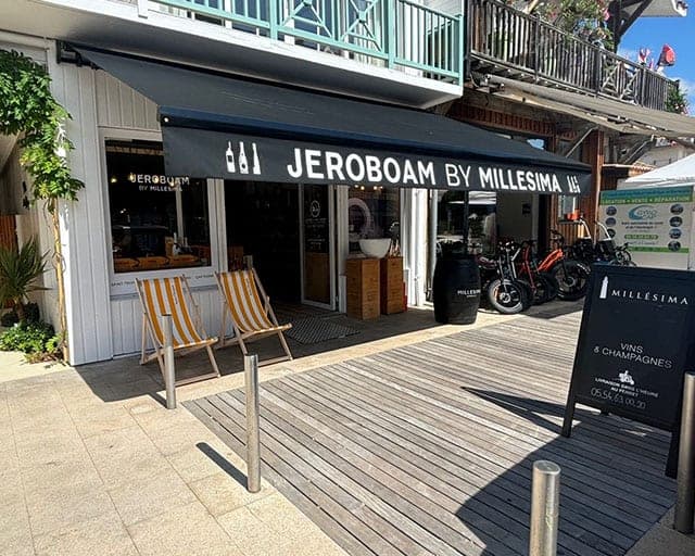 Façade de la boutique Jéroboam by Millésima au Cap Ferret